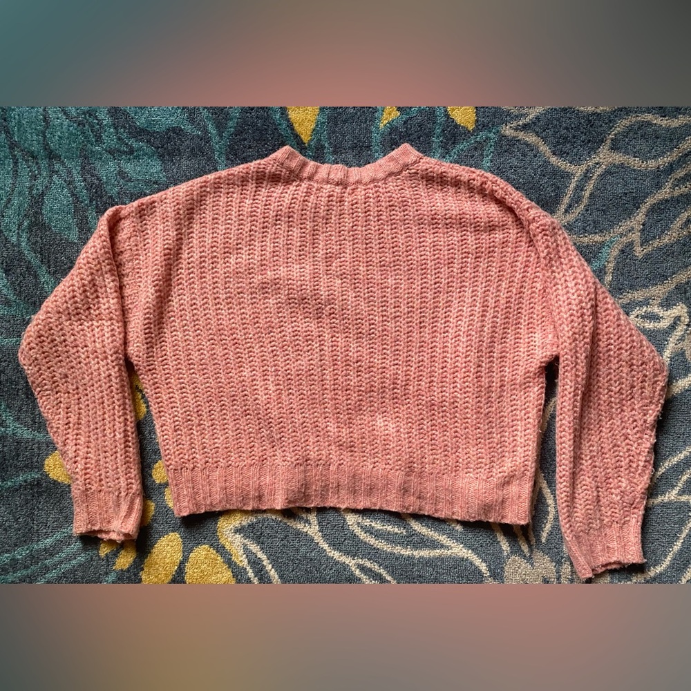 Medium American Eagle Super Soft Perfect Pink Sweater THIS IS LIKE WEARING A HUG - Picture 8 of 9